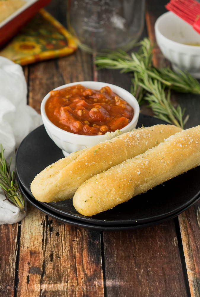 Small Batch Garlic Parmesan Breadsticks-