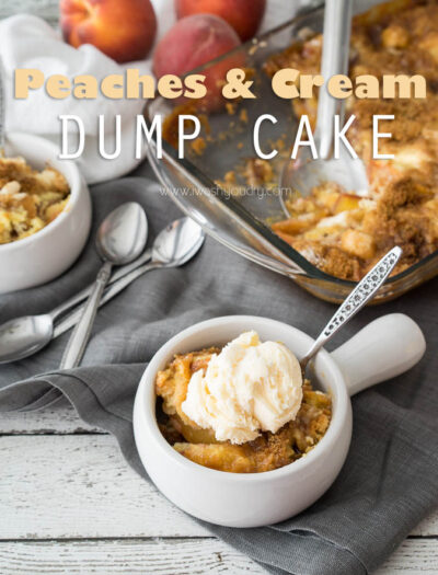 Peaches and Cream Dump Cake