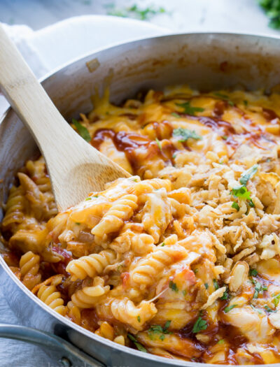 BBQ Chicken Pasta Skillet