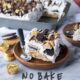 No Bake Peanut Butter Cookies and Cream Icebox Cake