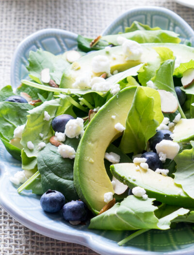 Superfood Avocado Blueberry Salad with Lemon Poppyseed Dressing!