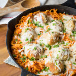 Chicken Parmesan Meatball Skillet