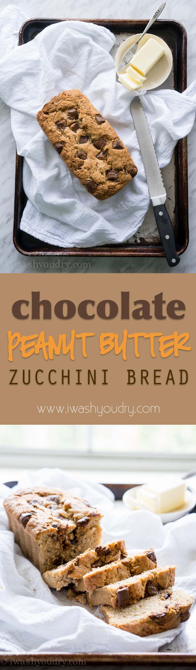 The best way to enjoy zucchini bread is with Chocolate Peanut Butter Cups all throughout!