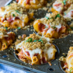 Mac and Cheese Pizza Muffin Cups