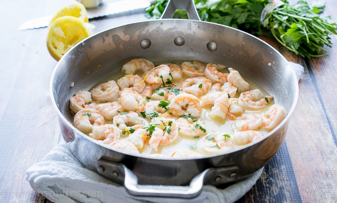 Shrimp Scampi Garlic Bread Pizza