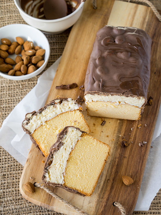 This Super Easy Almond Joy Pound Cake is almost too easy to make. I love how the almonds are put on! haha