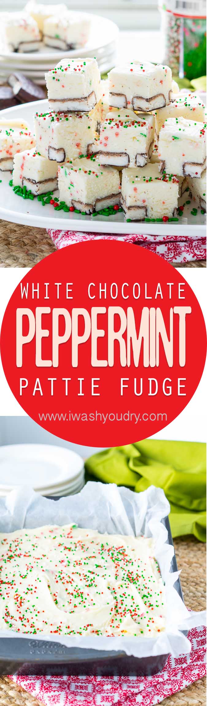 Oh my heavens! This White Chocolate Peppermint Pattie Fudge is ridiculously easy to make and tastes so so good! 