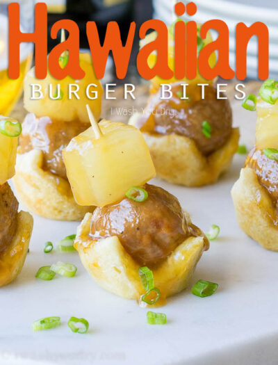 I love how easy these Hawaiian Burger Bites are to make! My whole family loved this simple appetizer recipe, and it was perfect finger food for game day!