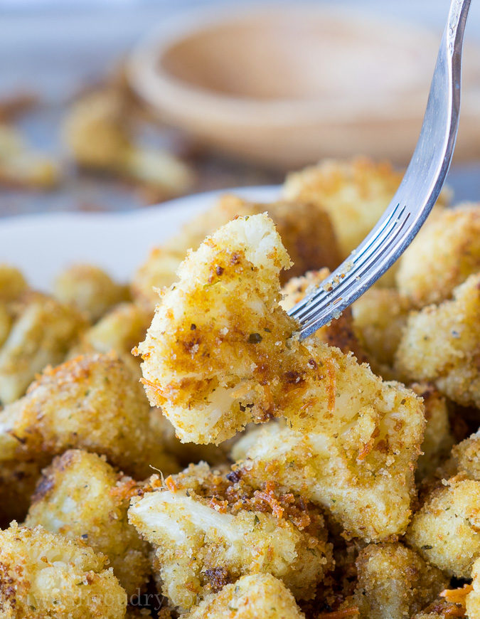 These Parmesan Roasted Cauliflower Bites are so easy to make and taste absolutely phenomenal. My whole family devoured the pan. 