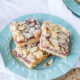 These soft and tender Raspberry Almond Bars have a shortbread cookie type crust and a wonderful almond flavor!