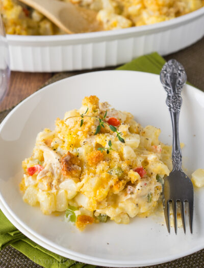 My whole family loved this Cheesy Chicken Potato Casserole! It came together so quickly and tasted amazing. Going to make it again very soon!