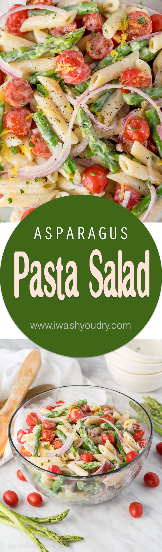 This Asparagus Pasta Salad is a cool and refreshing pasta salad that is bursting with flavors of lemon and parsley. Perfect spring salad!