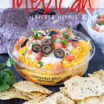 This is by far the easiest way to have your #unofficialmeal. This easy Mexican Layered Hummus Dip starts with a tub of Sabra hummus and is piled high with all the classic taco fillings! So good!