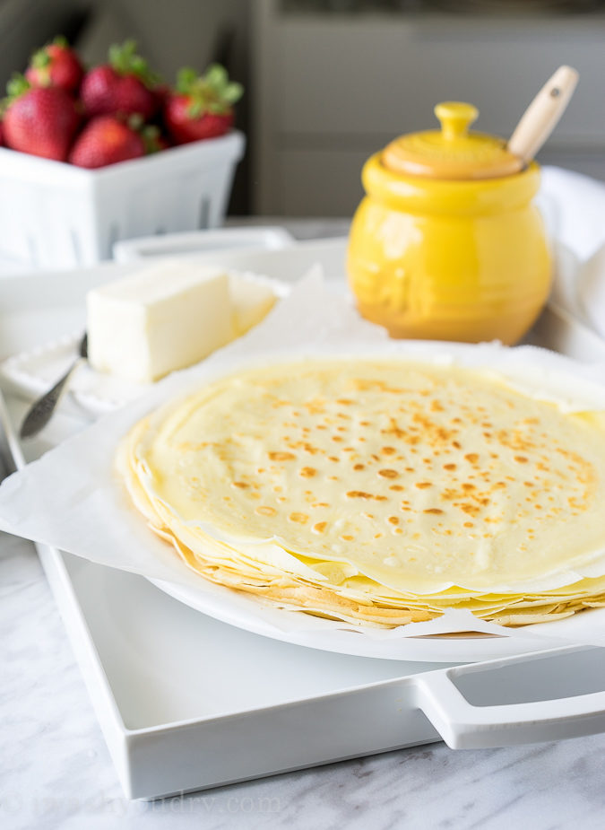 These Honey Butter Crepes are super simple to make and are filled with soft butter then drizzled with sweet honey. Perfect for breakfast in bed!