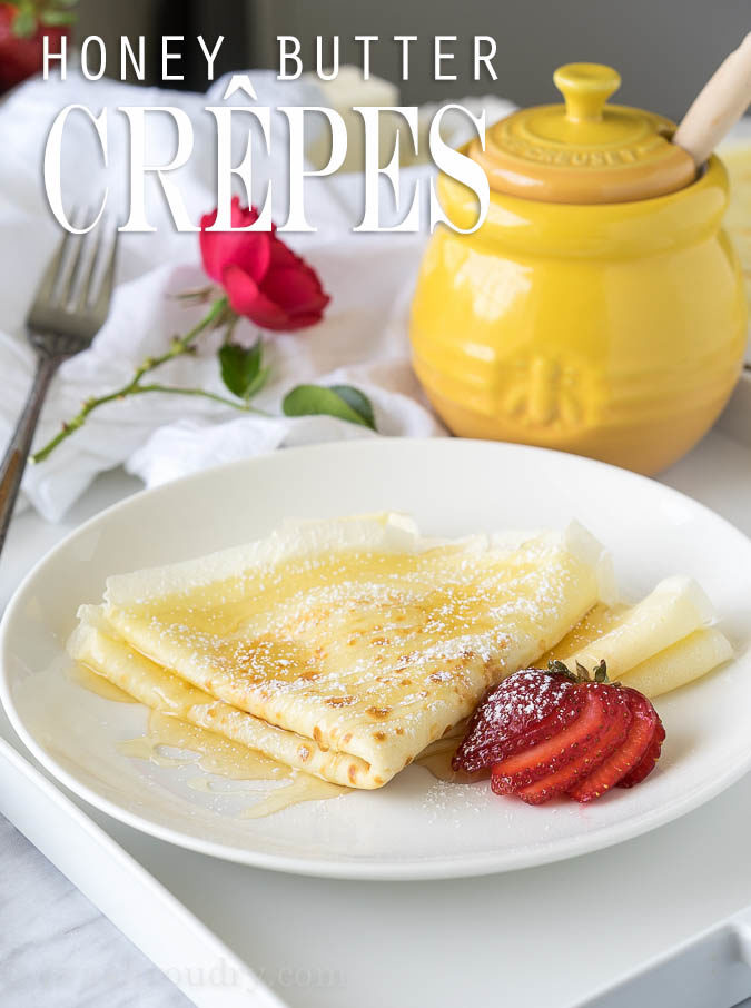 These Honey Butter Crepes are super simple to make and are filled with soft butter then drizzled with sweet honey. Perfect for breakfast in bed!