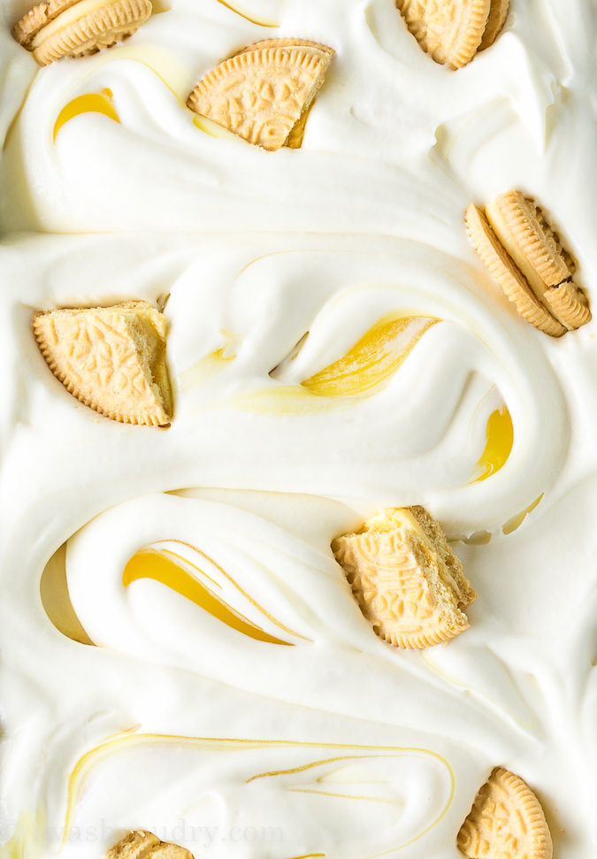 This No Churn Lemon Supreme Ice Cream is just 4 ingredients and so creamy and delicious! It tastes like a lemon creamsicle!