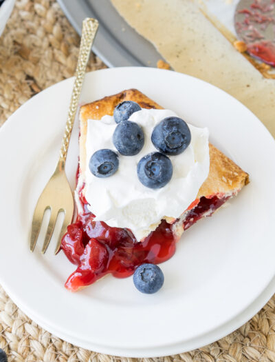 This Cherry Pie Gallete is a fancy looking dessert that is actually super EASY to make with just 3 ingredients!