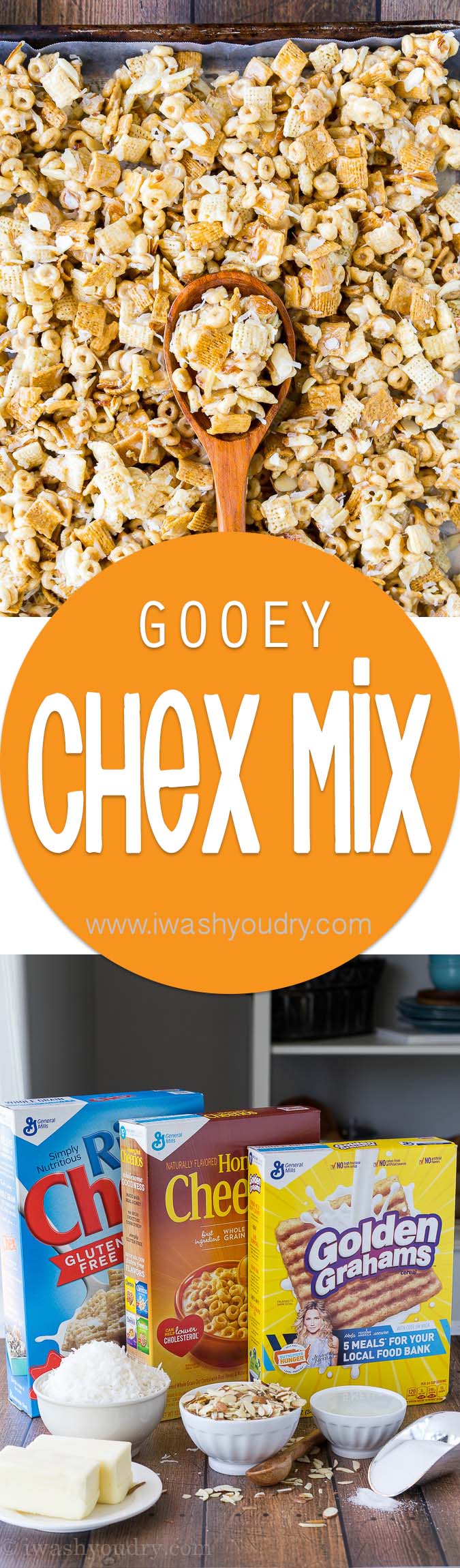 We love this Gooey Chex Mix recipe for snacks and party times! 