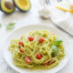 This Avocado Pesto Pasta is a super creamy and fresh pasta dish that always receives rave reviews!