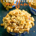 These Pumpkin Crumb Muffins are sweet and moist with a delicious crumb topping! Perfect for a breakfast with a cup of coffee!