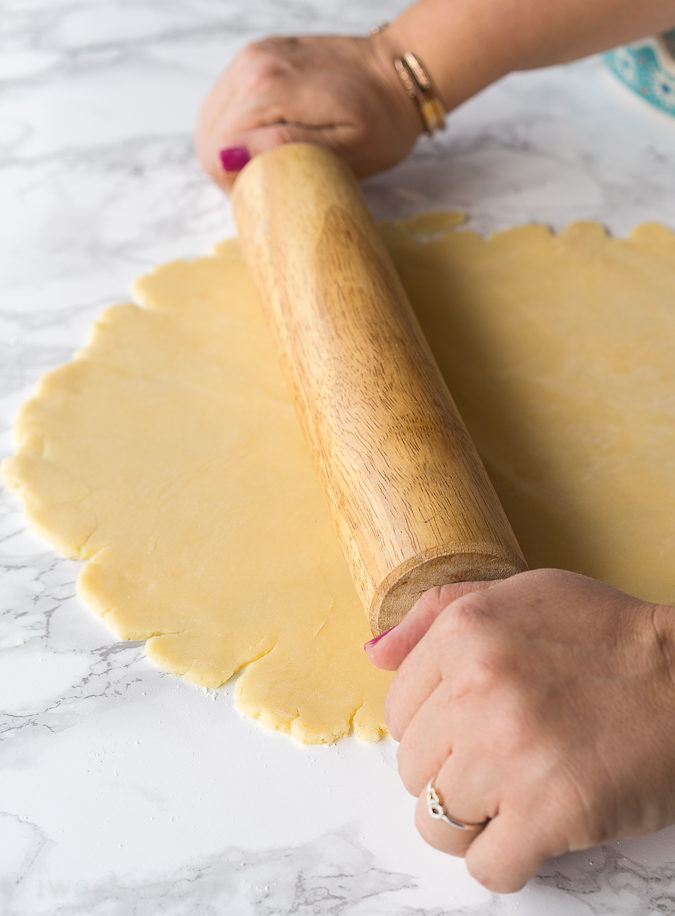 This is the Perfect Pie Crust recipe! Easy to work with, quick to make, tastes flakey and doesn't fall apart!