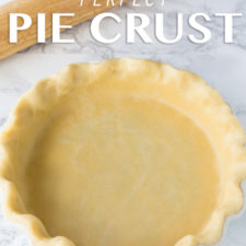 This is the Perfect Pie Crust recipe! Easy to work with, quick to make, tastes flakey and doesn't fall apart!