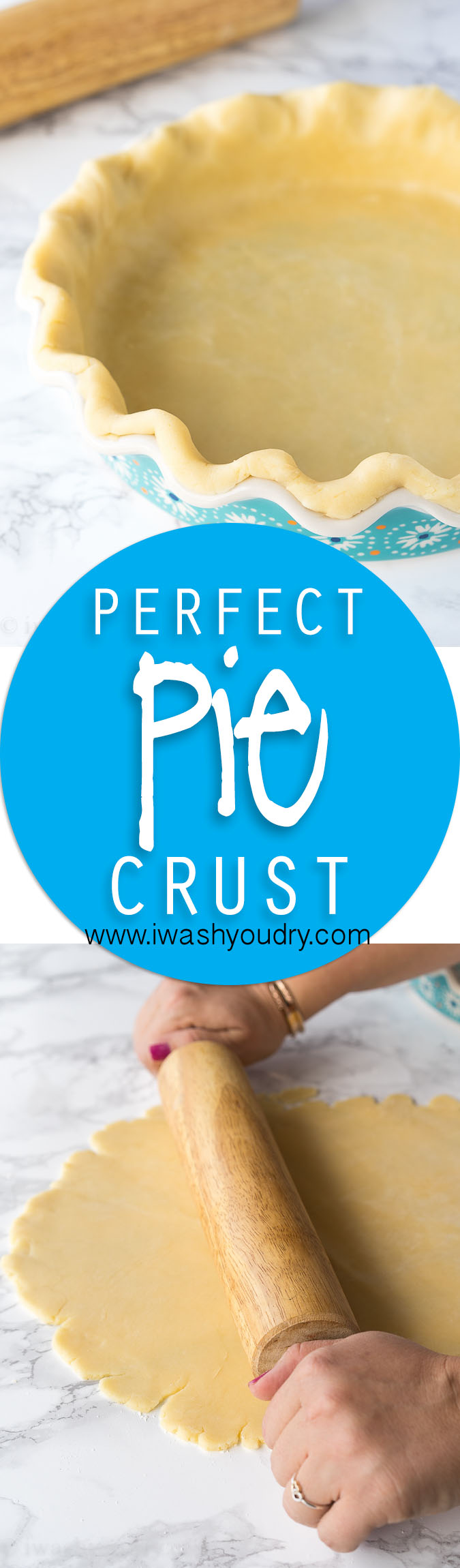 This is the Perfect Pie Crust recipe! Easy to work with, quick to make, tastes flakey and doesn't fall apart!