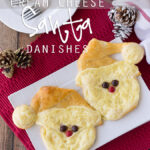 This Cream Cheese Santa Danish pastry is a super fun breakfast idea for Christmas! So easy!