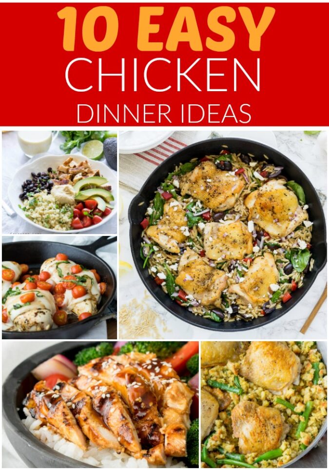 Whenever I'm needing dinner inspiration, I turn to these 10 Easy Chicken Dinner Ideas!