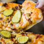 My whole family LOVED this Cheeseburger Pizza! We make it at least once a month now!