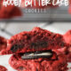 These Red Velvet Oreo Gooey Butter Cake Cookies are just 5 ingredients! I made a batch for a friend but couldn't stop eating them myself!