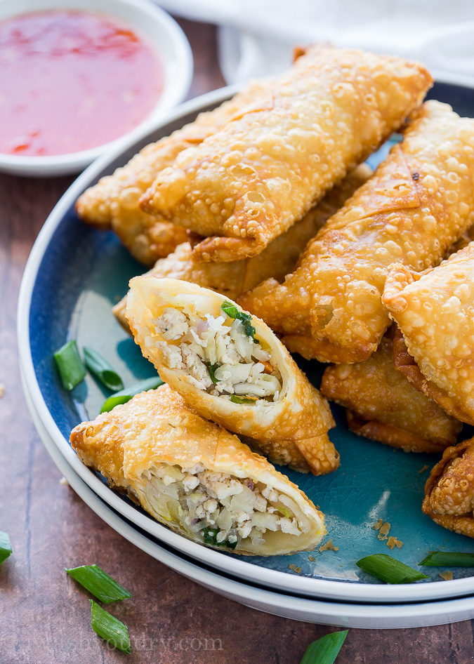 This Crispy Chicken Egg Rolls Recipe is just as good as takeout for a fraction of the cost and super easy to make too!