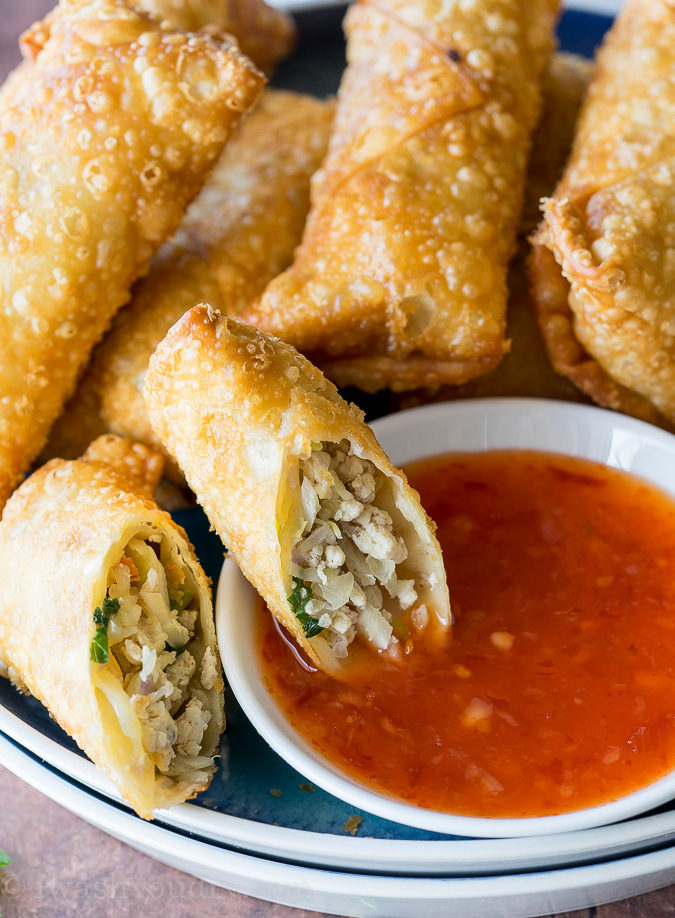 This Crispy Chicken Egg Rolls Recipe is just as good as takeout for a fraction of the cost and super easy to make too!