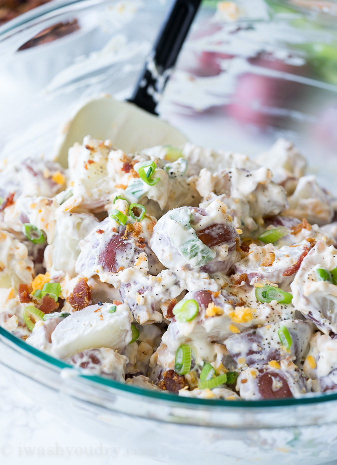 Loaded Baked Potato Salad is a perfect recipe for this summer!