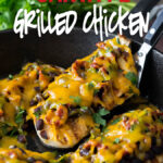 This Zesty Santa Fe Grilled Chicken is loaded with toppings and the chicken is super moist too!