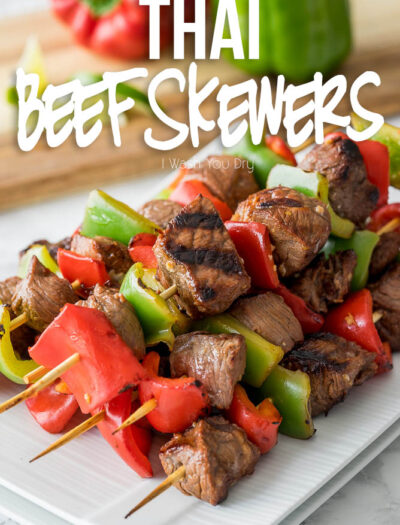 These Thai Beef Skewers are so flavorful and easy to make! My whole family loves this easy grilled dinner recipe!