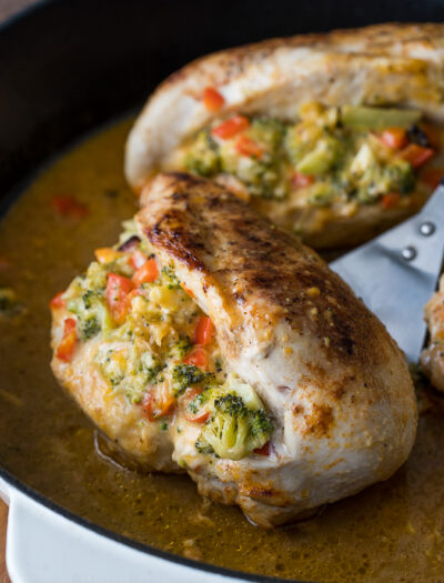 My husband and kids LOVED this super easy dinner recipe! Broccoli Cheese Stuffed Chicken Breast is going in my normal menu rotation!