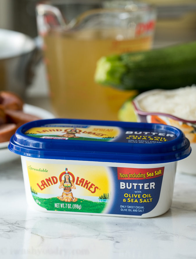 This spreadable butter by Land O Lakes is made with just 3 simple and pure ingredients! It tastes so amazing!