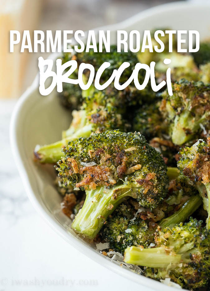 This Parmesan Roasted Broccoli is my new favorite way to eat broccoli! It's so simple and seriously so addictive!