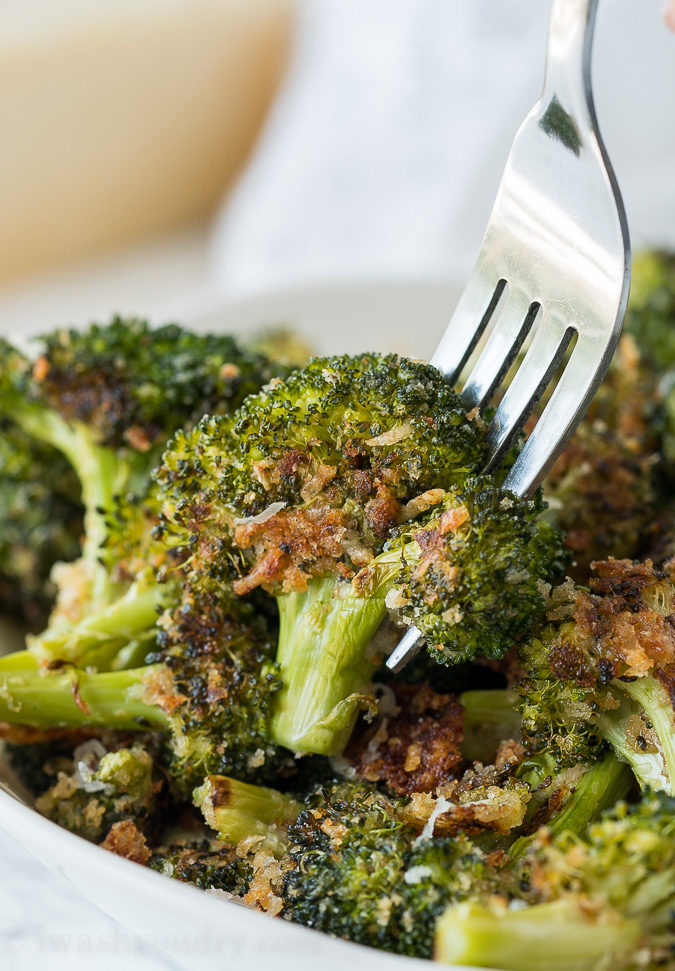 This Parmesan Roasted Broccoli Recipes is my new favorite way to eat broccoli! It's so simple and seriously so addictive!