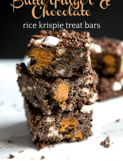 Butterfinger Chocolate Rice Krispie Treat Bars