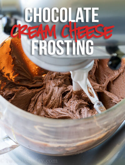 This creamy and fluffy Chocolate Cream Cheese Frosting is so simple and easy to make, you'll never used canned frosting again!