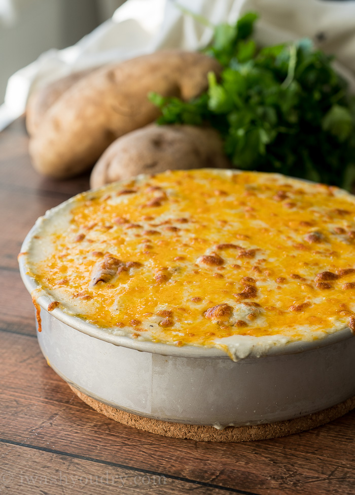 WOW! These Instant Pot Cheesy Scalloped Potatoes are so good and ready so fast!!