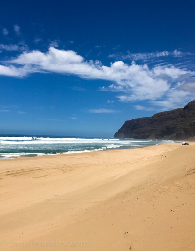 Polihale State Park beach in Kauai Hawaii - a gorgeous secluded beach park all to yourself!