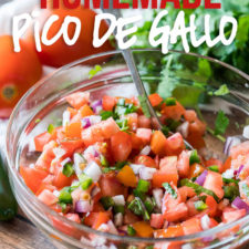 This Super Easy Pico de Gallo Salsa is a super fresh and easy Mexican salsa topping that can brighten up any dish!