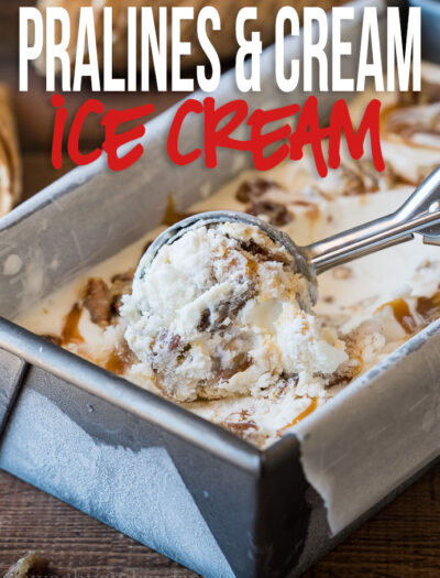 OMG! This Pralines and Cream Ice Cream is so creamy and delicious! Those pecans are to die for!