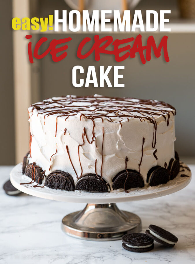 HOLY COW! This super easy Homemade Oreo Ice Cream Cake is so good! It's super easy to make and tastes just like a Dairy Queen cake, but a fraction of the cost!