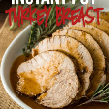 WOW! This Instant Pot Turkey Breast Recipe is the perfect way to make a delicious turkey breast in a fraction of the time. PLUS it makes the most delicious gravy all in one pot!