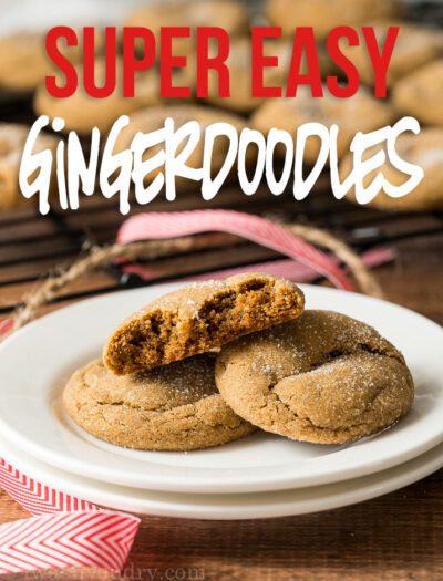 This super easy Gingerdoodle Cookie Recipe is filled with brown sugar, molasses and spices for a tender, melt in your mouth cookie.