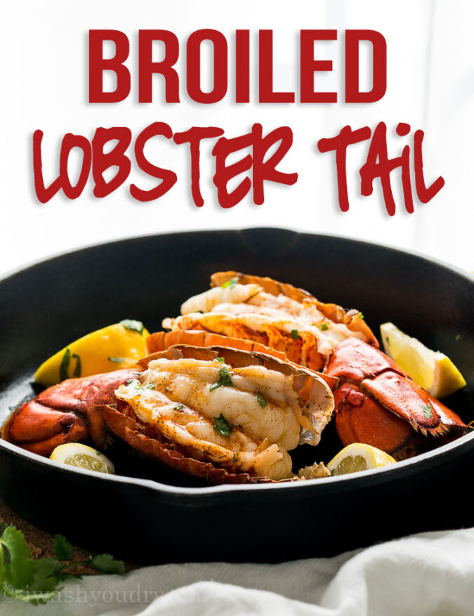 This Easy Broiled Lobster Tail Recipe is ready in about 10 minutes and is tender, buttery and delicious!